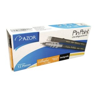 PLUMA PIN POINT P/ULTRAFINO 0.5 NEGRA AZOR CAJA C/12 6840NE
