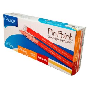 PLUMA PIN POINT P/ULTRAFINO 0.5 ROJO AZOR CAJA C/12 6840RO