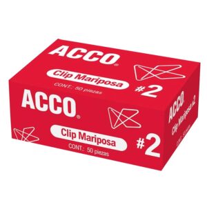 CLIP MARIPOSA # 2 C/50 PZAS ACCO P0617/P1720