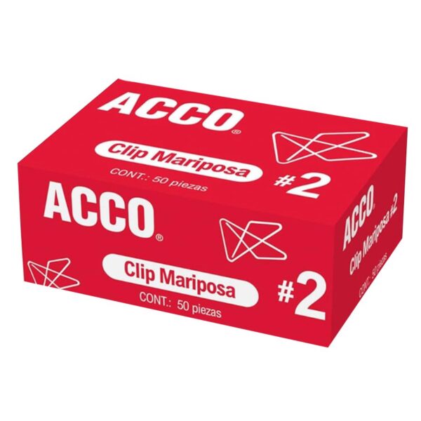 CLIP MARIPOSA # 2 C/50 PZAS ACCO P0617/P1720