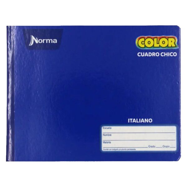 CUADERNO ITALIANO COSIDO NORMA COLOR C-5  100H