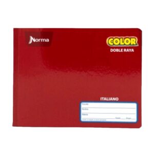 CUADERNO ITALIANO COSIDO NORMA COLOR DOBLE  RAYA 100H