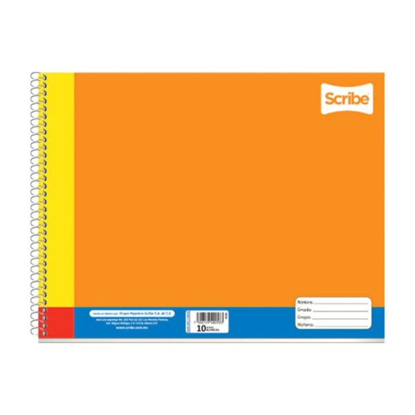 CUADERNO ITALIANO ESCOLAR MEGA SCRIBE 4534  DOBLE RAYA