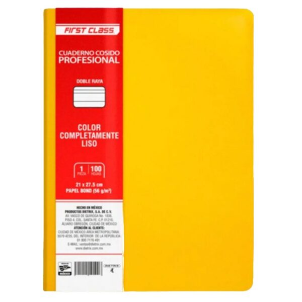 CUADERNO PROF. COSIDO FIRST CLASS DIETRIX  9335 DOBLE RAYA