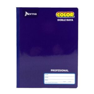 CUADERNO PROF. COSIDO NORMA COLOR DOBLE  RAYA