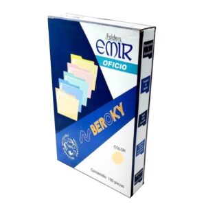 FOLDER T/OFICIO EMIR BEIGE PAQ C/100 PZAS
