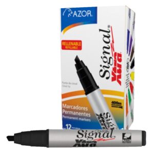 MARCADOR PERM. SIGNAL XTRA NEGRO C/12 PZAS