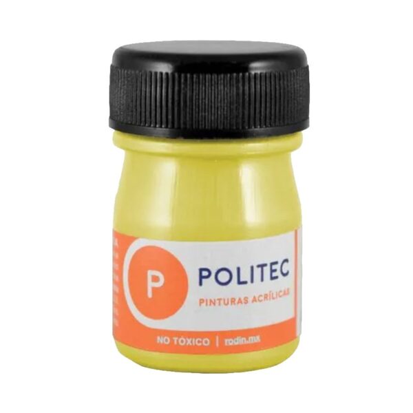 PINTURA ACRILICA 20 ML POLITEC AMARILLO MEDIO  318 CAJA C/12