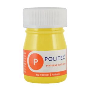 PINTURA ACRILICA 20 ML POLITEC AMARILLO PASTEL  329 CAJA C/12