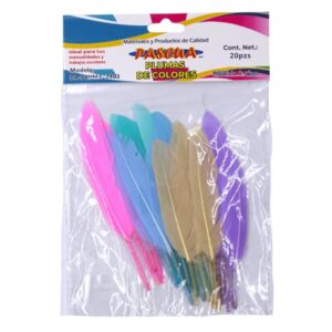 PLUMA GALLINA SURTIDO C/20 PASTEL PASCUA PA-PLUMA2403/06
