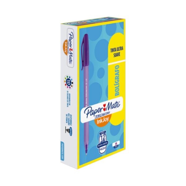 PLUMA KILOMETRICO 100 PAPER MATE MORADA  CAJA C/12